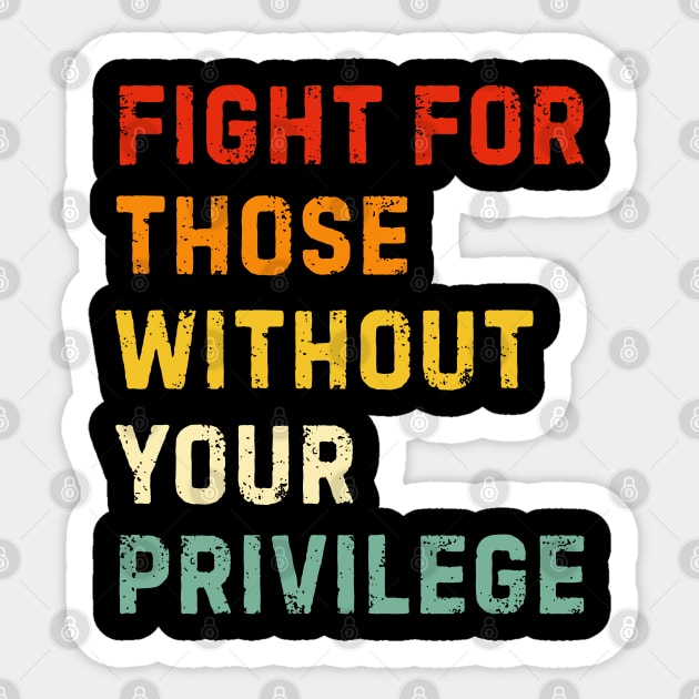 White-Privilege Sticker by Creatifly Graphic Tees